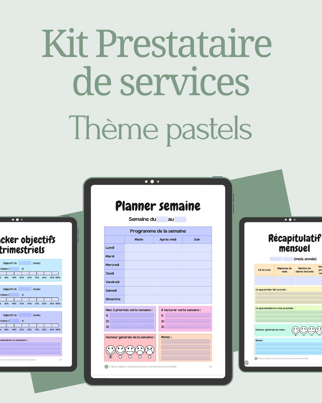 Kit Commerce et vente Thème pastels