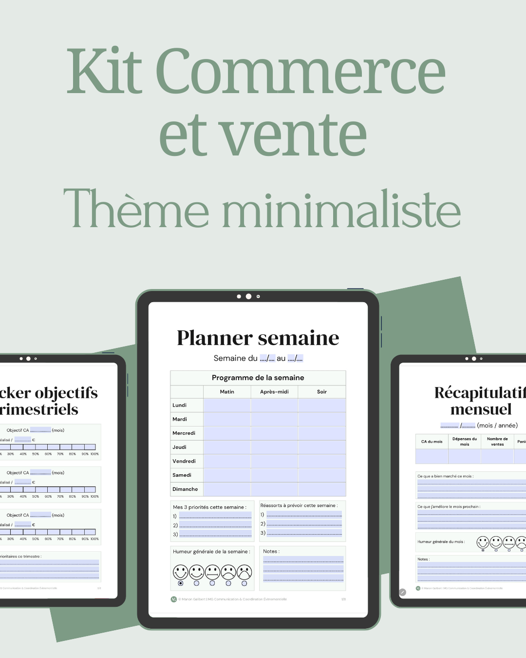 Kit Commerce et vente Thème minimaliste